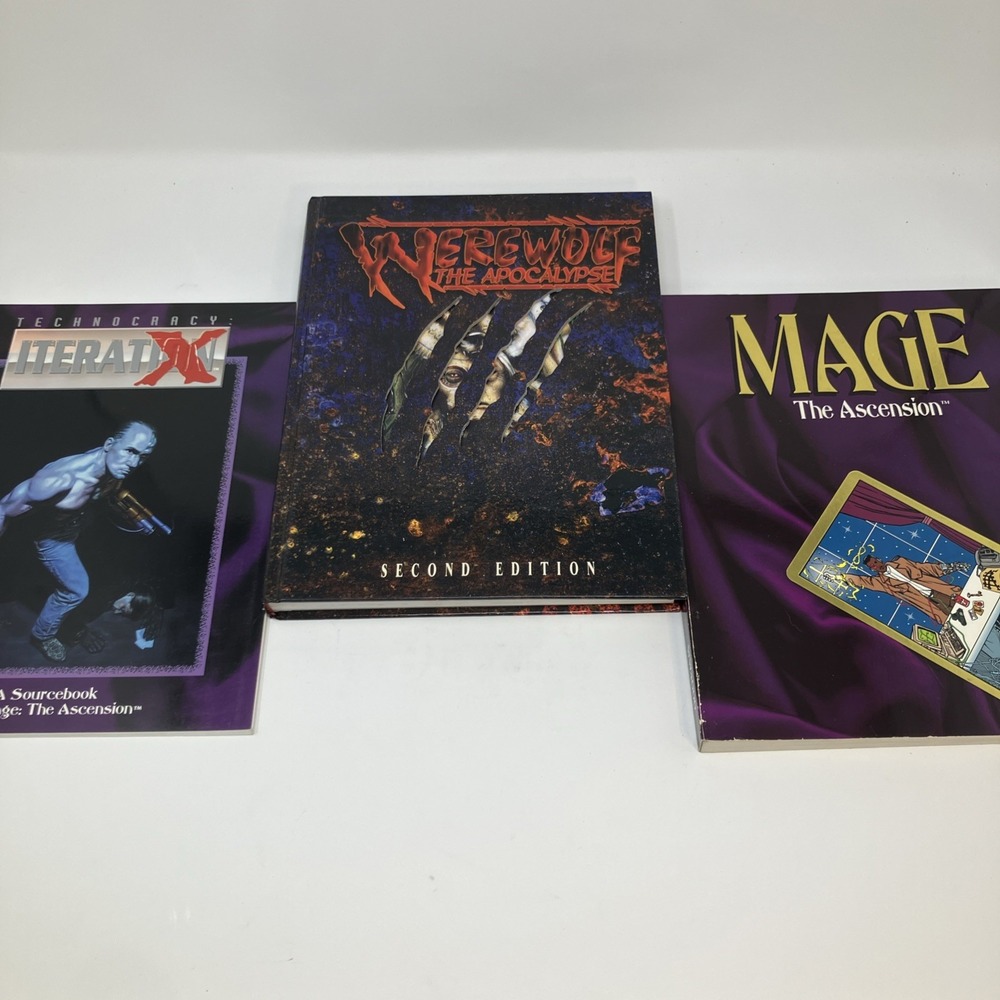 Vintage World of Darkness TTRPG Lot - Mage The Ascension Core + Iteration X +